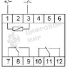 Реле промежуточное PK-2P/Un (монтаж на DIN-рейке 35мм 24В AC/DC 2х8А 2P IP20) F&F EA06.001.008