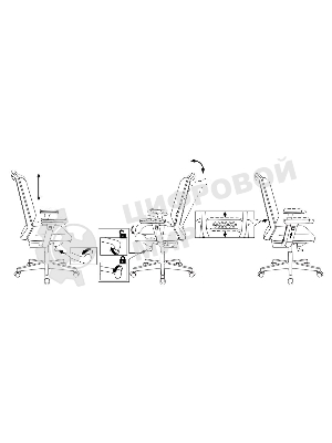 Кресло Бюрократ MC-W611N серый, сетка