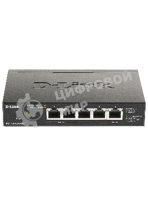 Коммутатор D-Link DGS-1100-05PDV2 5G 2PoE настраиваемый