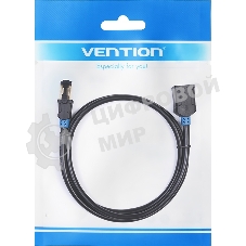Патч-корд удлинитель Vention прямой SSTP cat.6, RJ45 - 2м. черный