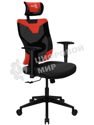 Кресло Aerocool GUARDIAN Champion Red (<150кг, эргономичное, сетчатый материал, 2D подлокотник)