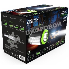 Фонарь прожекторный Gauss модель GFL603 8W 400lm lead acid 1500mAh диммируемый LED 1/10/20