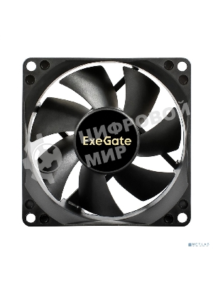 Вентилятор для корпуса ExeGate ExtraSilent ES08025S3P черный, 80 мм, 2100 об/мин, 21 дБ, 3 pin