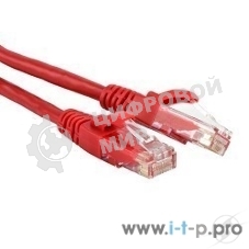 Патч-корд Hyperline PC-LPM-UTP-RJ45-RJ45-C6-2M-LSZH-RD U/UTP, Cat.6, LSZH, 2 м, красный