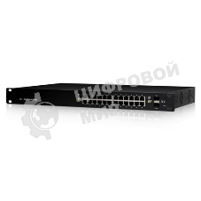 Коммутатор [ES-24-250W EU] Ubiquiti EdgeSwitch 24-250W 24 порта, раздача питания 24/48В на всех портах, суммарная мощность 250W