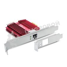 Сетевой адаптер 10 Gigabit PCI-E network adapter, 1 PCI Express 3.0 X4 interface, 1 100/1000/10000Mbps Ethernet port, come with Low-Profile and Full-Height Brackets