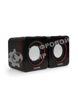 Акустическая система 2.0 ExeGate EX287050RUS Disco 160 (питание USB, 2х3Вт (6Вт RMS), 100-20000Гц, черный)
