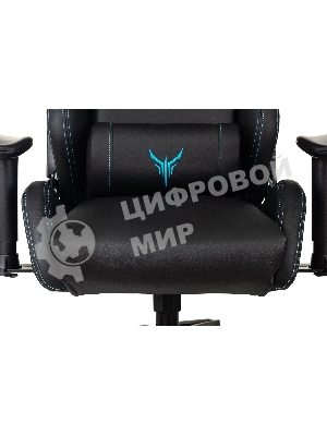 Кресло Knight Outrid Smile черный, экокожа, 120 кг, механизм качания