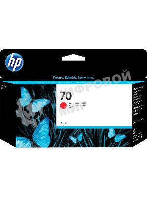 Картридж струйный HP №70 C9456A красный для HP DJ Z2100/Z3100 (130мл)
