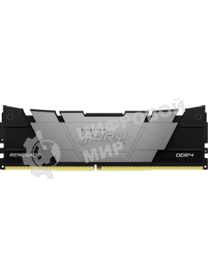Оперативная память Kingston Fury Renegade Black, DDR4, 16Gb (1x16Gb), 3600MHz, CL16, DIMM, с радиатором, черный