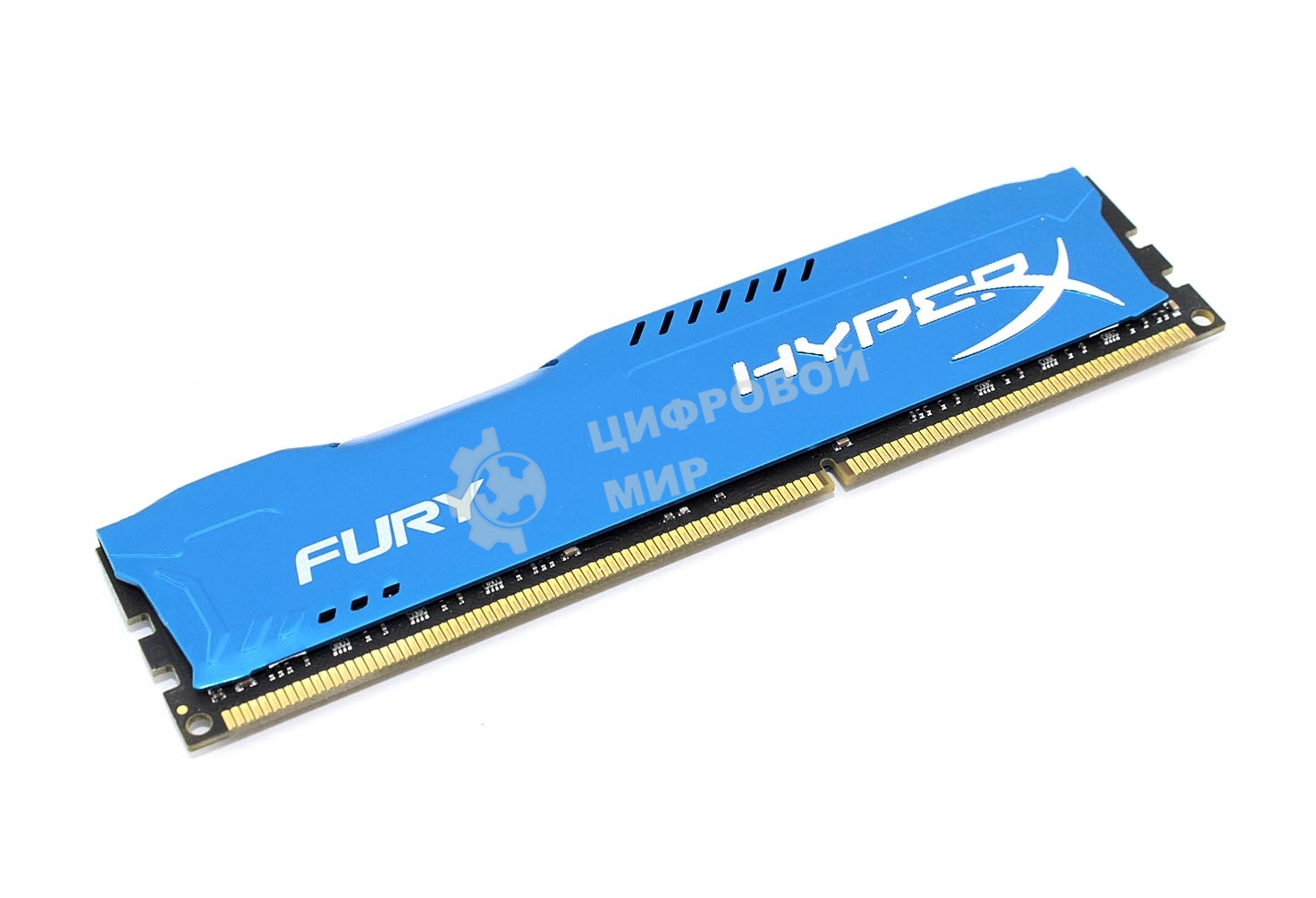 Оперативная память Kingston HyperX Fury Black Series, DDR3, 8Gb (1x8 GB), 1600 MHz, CL10, радиатор, черный