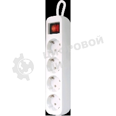 Удлинитель сетевой Defender S430 белый, 3 м, EURO, 4 розетки, 2200 Вт