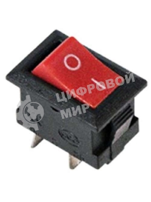 Выключатель клавишный Rexant 250V 3А (2с) ON-OFF красный Micro