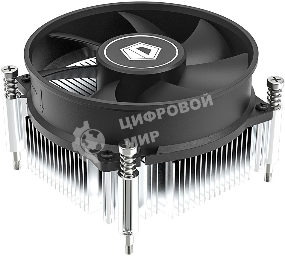 Кулер ID-COOLING DK-19 PWM серебристый/черный 92мм алюминий 2200rpm 26db 4-pin 95W 55мм