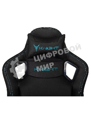 Кресло Knight Outrid Smile черный, экокожа, 120 кг, механизм качания