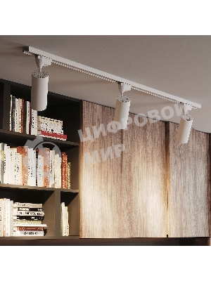 Светильник трековый цилиндр 20W 1650lm 4000K 180-240V IP20 65x210мм белый угол 24º LED