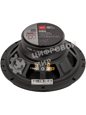 Колонки автомобильные ACV DRALL DR6 (без решетки) 210Вт 96дБ 3Ом 16см (6.5дюйм) (ком.:2кол.) широкополосные однополосные