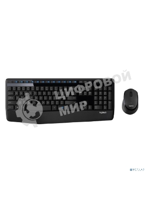 Комплект клавиатура+мышь Logitech MK345 беспроводной, USB, 1000 DPI, чёрный/серый