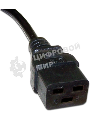 Шнур питания Lanmaster C19-C20, 3х1.5, 220В, 16А, черный, 0.5 м