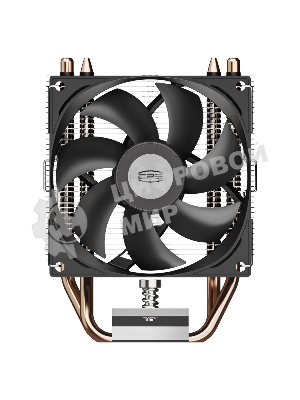Кулер для процессора PCCooler R200 S115X/1200/1700/AM4/AM5 (TDP 110W, 90мм Non LED Fan, 2 тепловые трубки 6мм, 2200RPM, 28,3dBa)