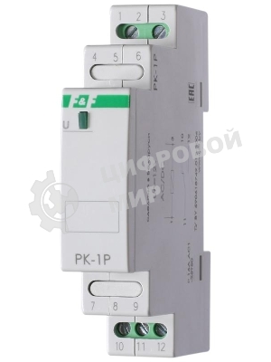 Реле промежуточное PK-1P/Un (монтаж на DIN-рейке 35мм 220В 50Гц 16А перекл.) F&F EA06.001.004