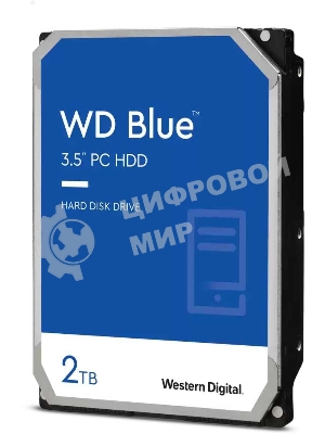 Жесткий диск Western Digital 2Tb 7200rpm WD20EZBX SATA-III Blue 256Mb 3.5