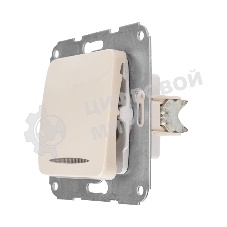 Выключатель Kranz DEA 1кл (инд) с/у 10А мех. бежевый (1/10/120)