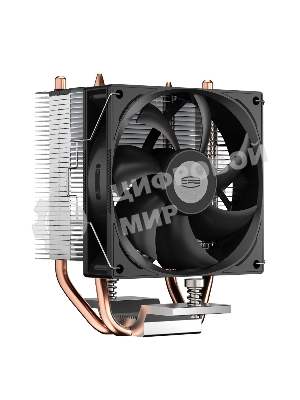 Кулер для процессора PCCooler R200 S115X/1200/1700/AM4/AM5 (TDP 110W, 90мм Non LED Fan, 2 тепловые трубки 6мм, 2200RPM, 28,3dBa)