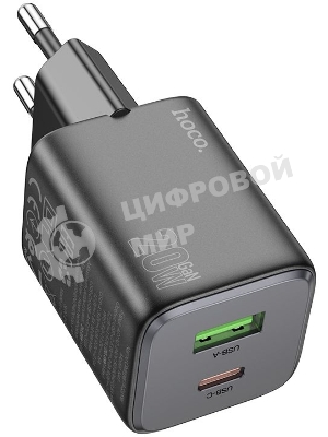 Сетевое зарядное устройство Hoco N41 Almighty Black 20W 3A+2.22A+2A+1.67A+1.5A (PD+QC+AFC) USB/USB Type-C универсальное черный