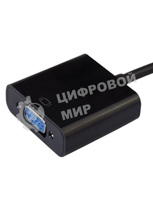 Кабель-адаптер HDMI M-->VGA 15F ORIENT C050, для подкл.монитора/проектора к выходу HDMI 