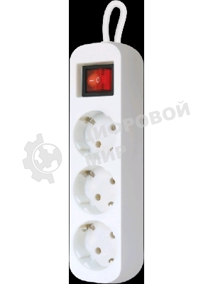 Удлинитель Defender S350 белый 5.0 м, 3 розетки 