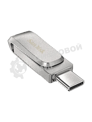 Флешка USB Sandisk Ultra Dual Luxe (SDDDC4-032G-G46), 32Gb, USB 3.2 Gen 1/Type-C, R/W 150/40, серебристый