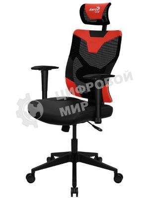Кресло Aerocool GUARDIAN Champion Red (<150кг, эргономичное, сетчатый материал, 2D подлокотник)