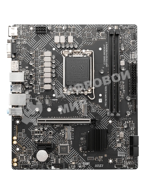 Материнская плата MSI PRO H610M-G, LGA 1700, Intel H610, 2xDDR5, 4xSATA, 1xM.2, 1xPCIe 4.0 x16, 1xPCIe 3.0 x1, 1xHDMI, 1xDP, 1xVGA, 1xRJ45 1Gb, 2xUSB-A 3.2 Gen 1, 4xUSB-A 2.0, 3x3.5мм, 7.1, mATX