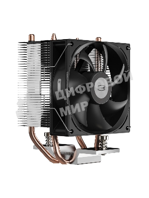 Кулер для процессора PCCooler R200 S115X/1200/1700/AM4/AM5 (TDP 110W, 90мм Non LED Fan, 2 тепловые трубки 6мм, 2200RPM, 28,3dBa)