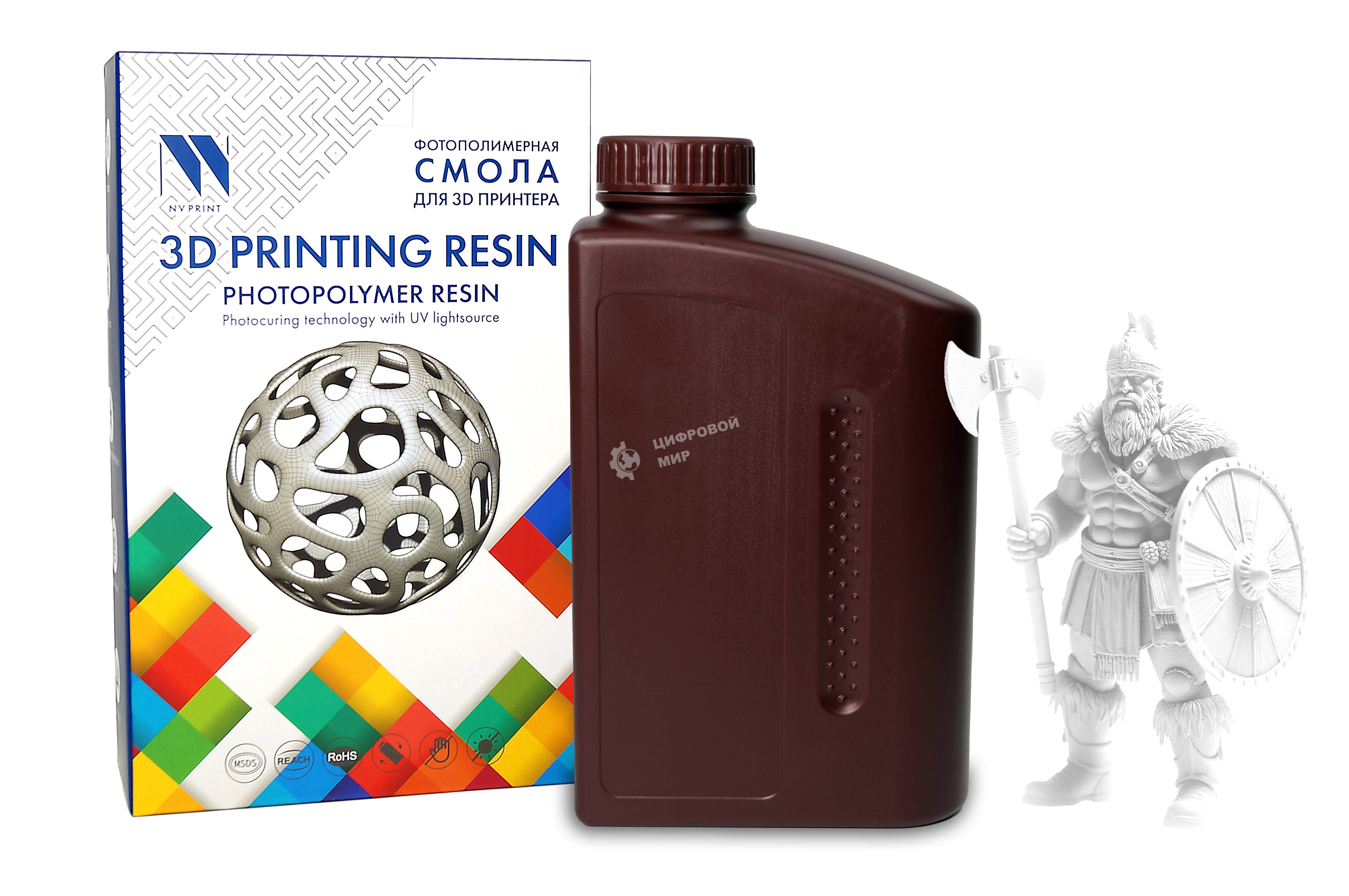 Фотополимерная смола NVPrint High Temp Resin белый для 3D печати 1 кг (бут)