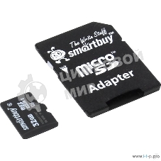 Флеш карта Smartbuy microSD 32Gb, microSDHC Class 10 (SD адаптер)