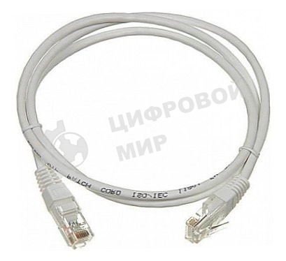 Патч-корд LANMASTER UTP TWT-45-45-1.5/6-GY вилка RJ-45-вилка RJ-45 Cat.6 1.5м серый ПВХ (уп.:1шт)