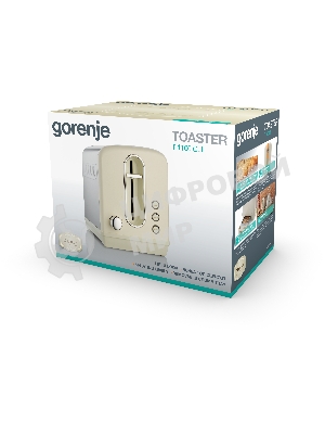 Тостер Gorenje T1100CLI 860Вт бежевый/серебристый