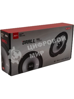 Колонки автомобильные ACV DRALL DR6 (без решетки) 210Вт 96дБ 3Ом 16см (6.5дюйм) (ком.:2кол.) широкополосные однополосные