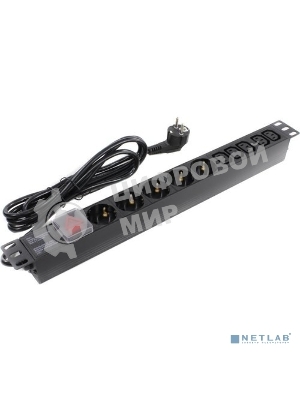 Блок розеток горизонтальный ExeGate ServerPro PDU-19H009 Al-5C135S-EU2.5-SW, 19