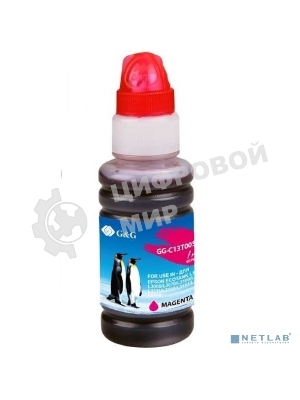 Чернила G&G GG-C13T00S34A пурпурный70мл для Epson L1110, L3151, L3100, L3101, L3110, L3150