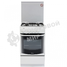 Плита комбинированная De Luxe 5040.21ГЭ (КР) ЧР белый, конфорок 4 шт, духовка 43 л, 50 см x 85 см x 50 см