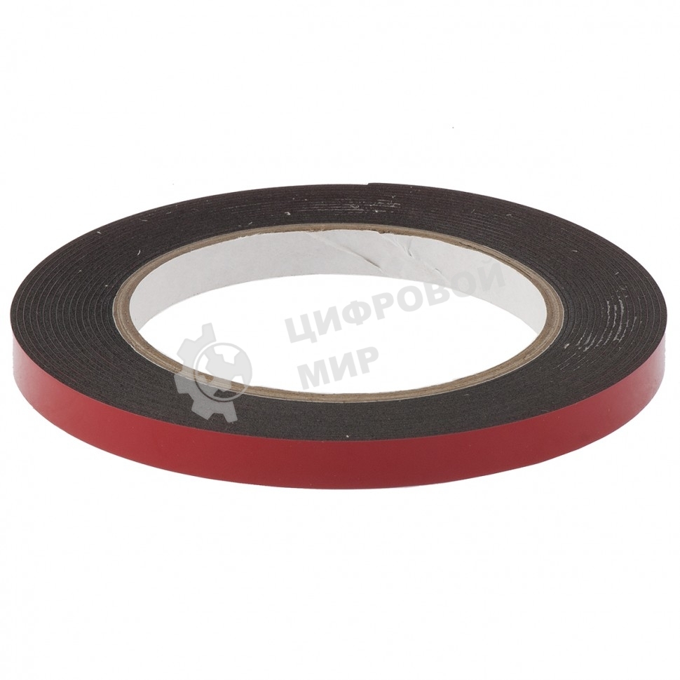 Лента клейкая Matrix на вспененной основе усиленная, двусторонняя, черная, 9 мм х 5 м