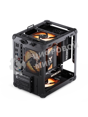 Компьютерный корпус JONSBO C6-ITX Black ITX без БП, боковая панель из закаленного стекла, mini-ITX, черный