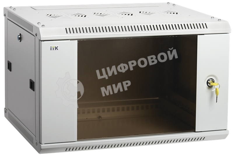 Шкаф ITK LINEA W 12U 600x450 мм дверь стекло, RAL7035