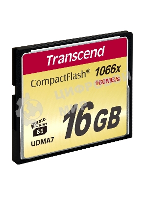 Флеш карта Transcend Ultimate TS16GCF1000/CF (Compact Flash)/16 ГБ/UDMA 7, VPG 65/160 МБ/с