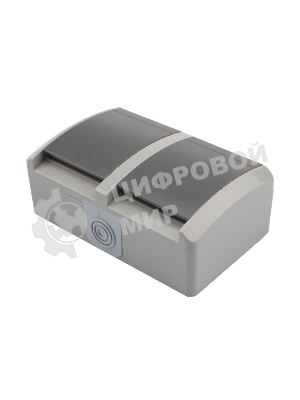 Блок из 2 розеток горизонтальный Kranz INDUSTRIAL открытой установки с заземлением, керамика, IP54 серый