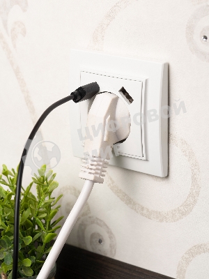 Розетка 1-местная СП с/з 16А белая с защ. штор. с 2 USB 2,1А EKF Минск