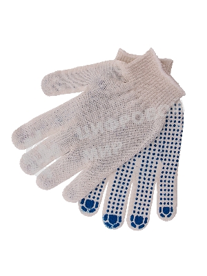 Перчатки трикотажные, с ПВХ точкой, 10 класс Россия